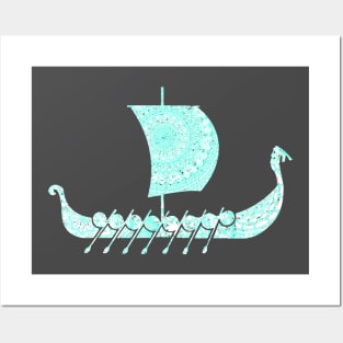 viking ship Posters and Art